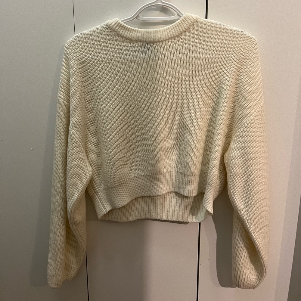H&M White/ Beige Knit Sweater